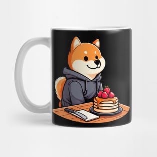 Shiba Inu Strawberry Pancakes Mug